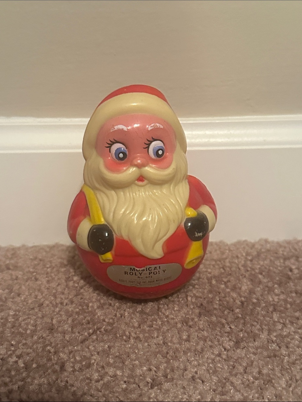 Vinatge Santa musical Roly Poly